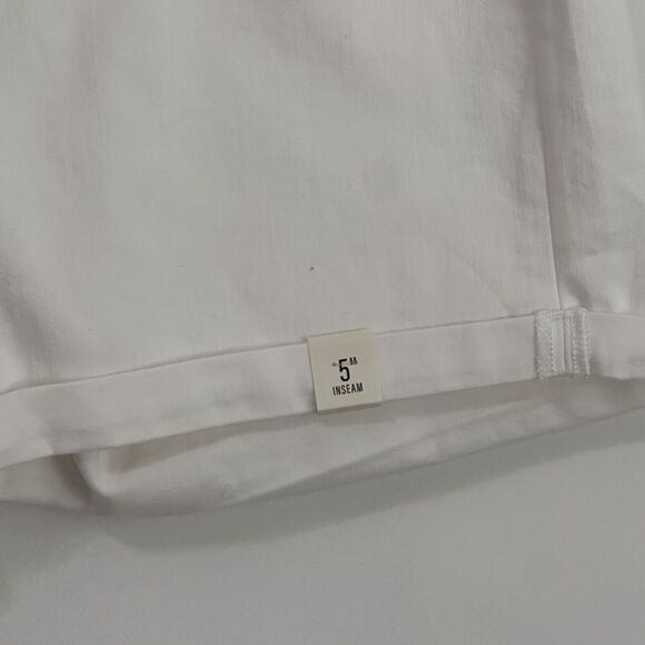 ANA High Rise Midi Short 14 White 5" Inseam Rolled Cuff Summer Chino Pockets NEW - Picture 2 of 9